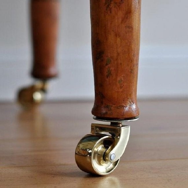 Locking furniture castor wheel