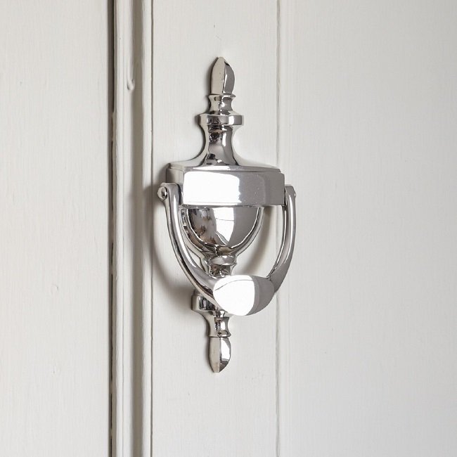 Traditional cast-brass door knocker