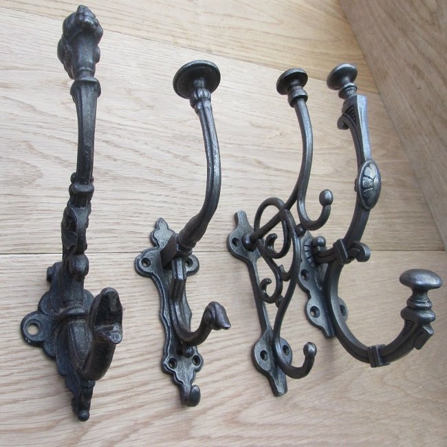 Solid brass wall hook