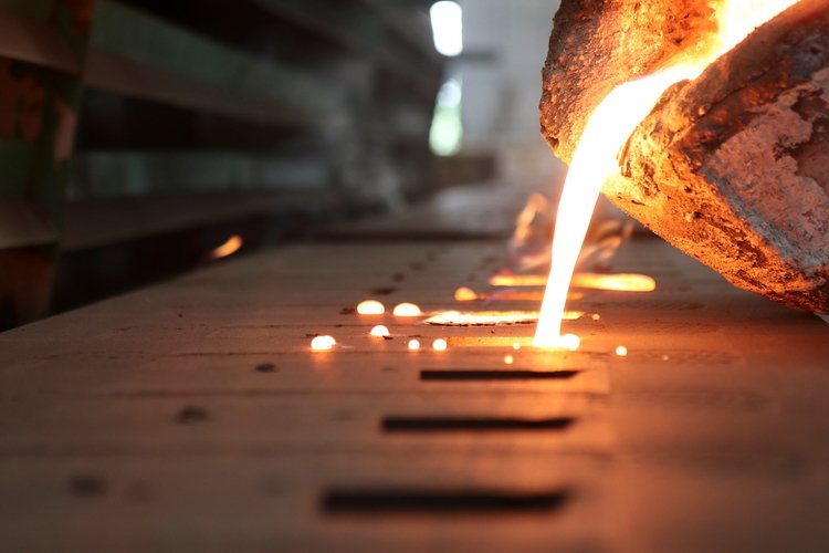 Raw material and casting stage at the Doorfit Overseas facility