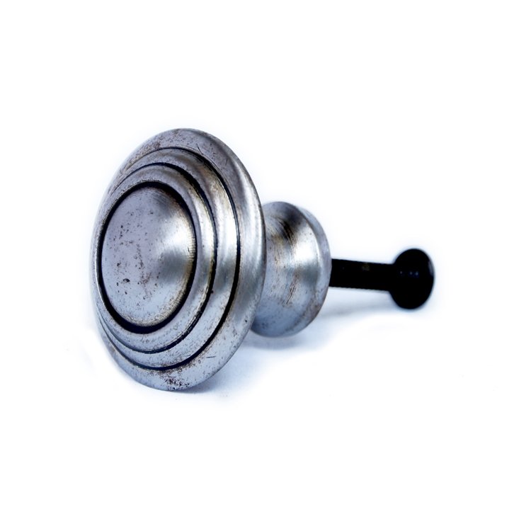 Round mushroom cabinet knob in polished brass